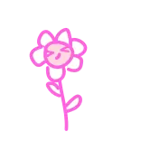 🌻 花, 可爱, 粉色, 卡通, 简单 whatsapp sticker