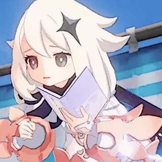 🍥 Paimon Genshin Impact 派蒙, 原神, 动漫, 游戏, 可爱, 卡哇伊 whatsapp sticker