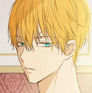 🌻 Anime, Manga, Hoạt hình, Nam, Chân dung, Tóc vàng, Mắt xanh telegram sticker