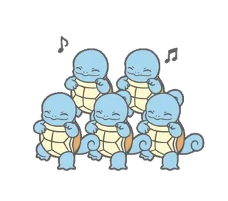 💬 Squirtle Pokemon Squirtle, Pokemon, group, turtle, cute telegram sticker