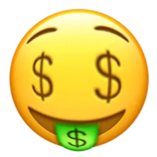 🤑 money-mouth face whatsapp sticker