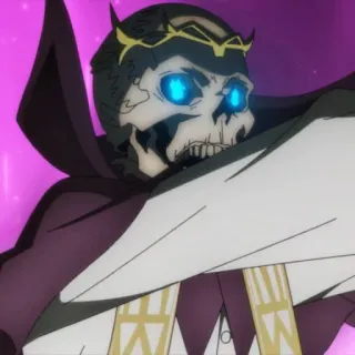 💀 squelette, crâne, animé, couronne, maléfique telegram sticker