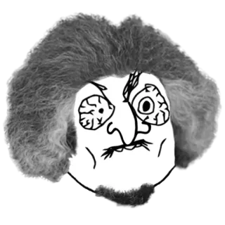 😣 face, cartoon, sketch, funny, portrait telegram sticker