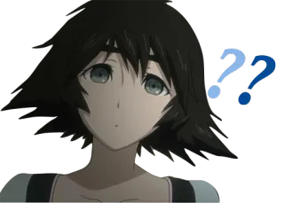 ❓ Anime, Pregunta, Confundido/a, Mujer telegram sticker