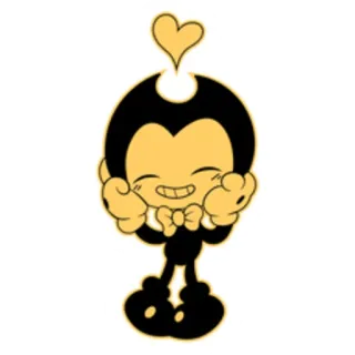 🥰 Bendy Bendy and the Ink Machine kreskówka, postać, uśmiechnięty, słodki, Bendy and the Ink Machine, naklejka telegram sticker