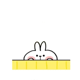 👀 lapin, mignon, animal, dessin animé, regardant whatsapp sticker