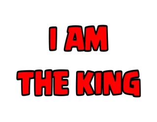 ❤ I AM THE KING re, corona, reale, testo, titolo, grassetto telegram sticker