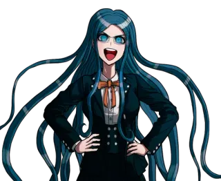 😈 Tsumugi Shirogane Danganronpa Anime, Gra wideo, Postać, Długie włosy, Kobieta whatsapp sticker