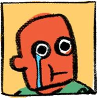 😢 crying, sad, emotion, tear, face telegram sticker