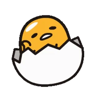😆 Gudetama Gudetama, jajko, leniwy, kreskówka, postać, kawaii telegram sticker