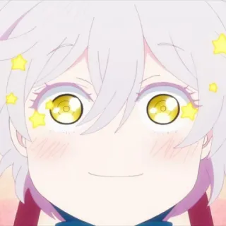 🤩 anime, cute, stars, smile, character telegram sticker