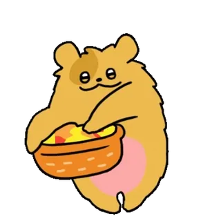😍 แฮมสเตอร์, น่ารัก, สัตว์, อาหาร, การ์ตูน, สติกเกอร์ whatsapp sticker