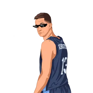 😎 KHISTON Баскетбол, Спортсмен, Спорт, Пиксельные очки telegram sticker
