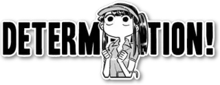 😤 DETERMINATION! determinación, anime, manga, motivación, positivo, chica telegram sticker