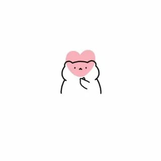 💘 fofo, urso, coração, simples, kawaii, amor, desenho animado telegram sticker