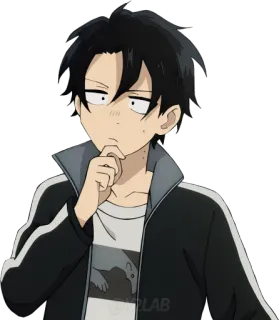 🤔 Anime, Chico, Pensando, Confundido, Hombre whatsapp sticker