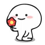 ☺️ carino, fiore, cartone animato, blob, personaggio whatsapp sticker