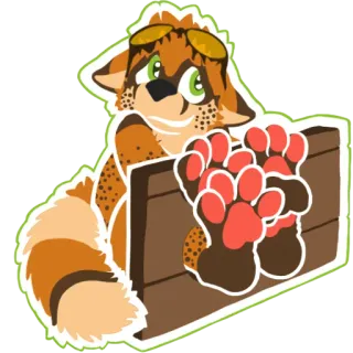 🔐 Furry, Tier, Cartoon, Illustration, Charakter, Meme telegram sticker