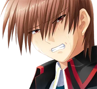 😢 Anime, Menangis, Sedih, Emosional, Pria, Air mata whatsapp sticker