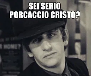 🤦 SEI SERIO PORCACCIO CRISTO? menyinggung, italia, meme telegram sticker