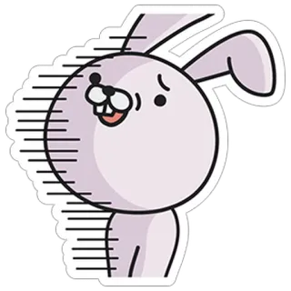 😅 กระต่าย, การ์ตูน, น่ารัก, สัตว์, สติกเกอร์ telegram sticker