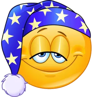 😴 emoji, dormir, bonnet de nuit, étoiles, zzz, fatigué whatsapp sticker