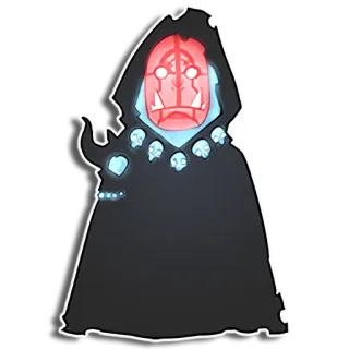 😑 fantasy, hood, mask, monster, skull, horror telegram sticker