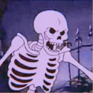 🦴 骸骨, ハロウィン, 不気味, 怖い, ホラー telegram sticker