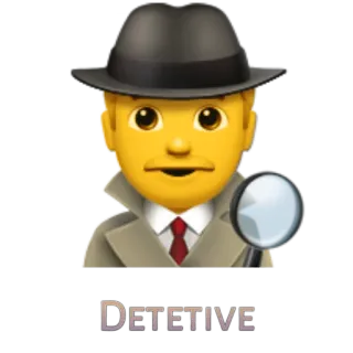 🕵‍♂ DETETIVE detective, investigatore, emoji, cappello, lente d'ingrandimento, indagine telegram sticker