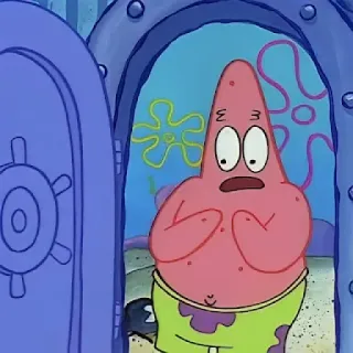 😦 Patrick Star SpongeBob SquarePants Cartoon, Patrick Star, Spongebob, Nickelodeon, lustig, Figur whatsapp sticker