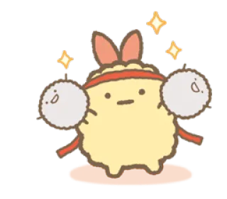 ✨ carino, kawaii, animale, coniglio, esercizio, pesi whatsapp sticker