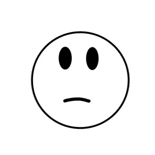 🙁 Эмодзи, Смайлик, Лицо, Грустный, Простой, Иконка whatsapp sticker
