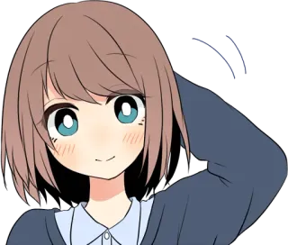 ☺️ anime, cartoon, girl, cute, confused, thinking, question telegram sticker
