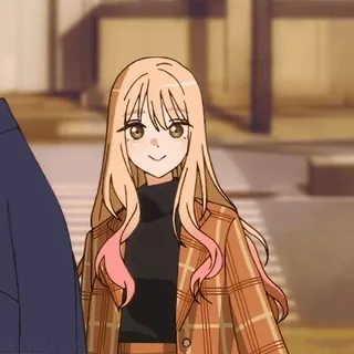 👋 Marin Kitagawa My Dress-Up Darling อนิเมะ, ตัวละคร, ผู้หญิง, ชุดเดรส, น่ารัก, อนิเมชั่น telegram sticker