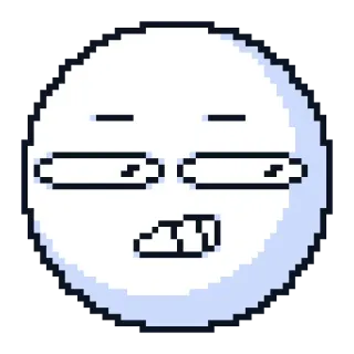 🙄 emoji, expression, funny, pixel art, sticker telegram sticker