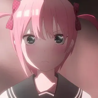 🦊 Ichika Nakano The Quintessential Quintuplets Anime, Chica, Pelo rosa, Uniforme escolar, Personaje, Ichika Nakano telegram sticker
