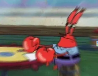 👎 Mr. Krabs Spongebob Squarepants Pan Krab, Spongebob Kanciastoporty, kreskówka, mem, krab, Nickelodeon telegram sticker