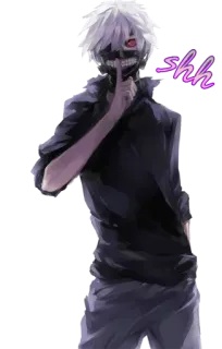 🤫 shh Anime, Cicho, Cisza, Postać telegram sticker