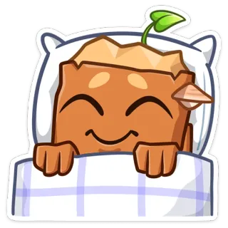 😴 dormir, fofo, kawaii, relaxar, sonolento, cama, desenho animado telegram sticker
