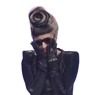 😀 Lady Gaga Lady Gaga, celebridad, estrella pop, cantante, gafas de sol, moda, música telegram sticker