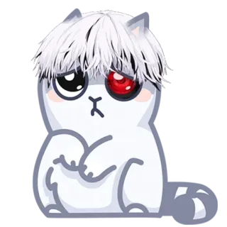 🥺 kucing, anime, sedih, kawaii, chibi telegram sticker