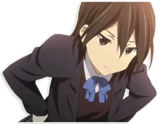 😠 Anime, Chica, Uniforme escolar, Personaje femenino, Dibujos animados telegram sticker