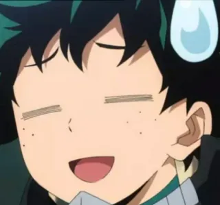 😅 Izuku Midoriya My Hero Academia Anime, My Hero Academia, Izuku Midoriya, Deku, MHA, Lindo, Expresión telegram sticker