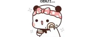 🔰 panda, niedlich, kawaii, cartoon, aufkleber whatsapp sticker
