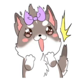 😱 carino, kawaii, cane, cucciolo, animale, illustrazione telegram sticker