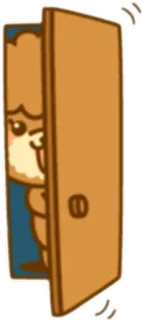 👋 Desenho animado, Porta, Animal, Fofo, Adesivo telegram sticker