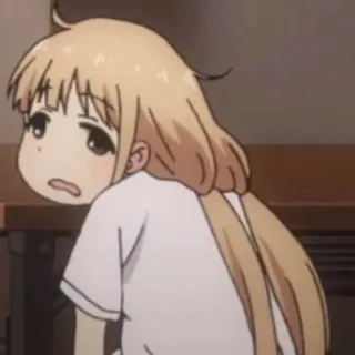 😒 Anime, Garota, Triste, Fofo, Mangá telegram sticker
