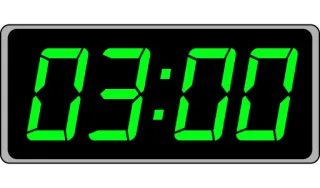 📟 03:00 clock, time, digital, numbers telegram sticker