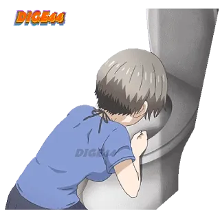 🤢 Uzaki Hana Uzaki-chan Wants to Hang Out! anime, vomit, toilet, uzaki-chan, sick, barf telegram sticker