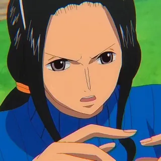 📚 Nico Robin One Piece anime, cartoon, character, female, nico robin, one piece whatsapp sticker
